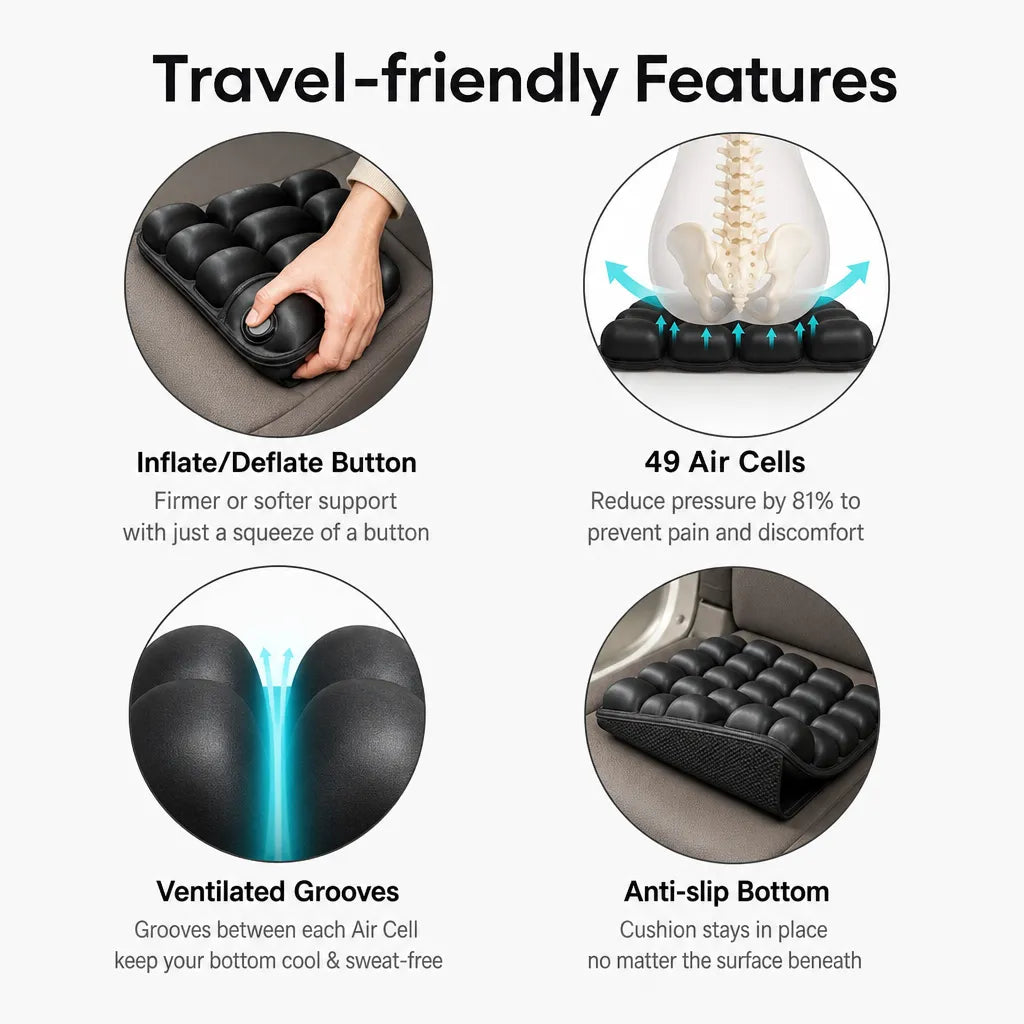x4 Hovr Travel Cushion